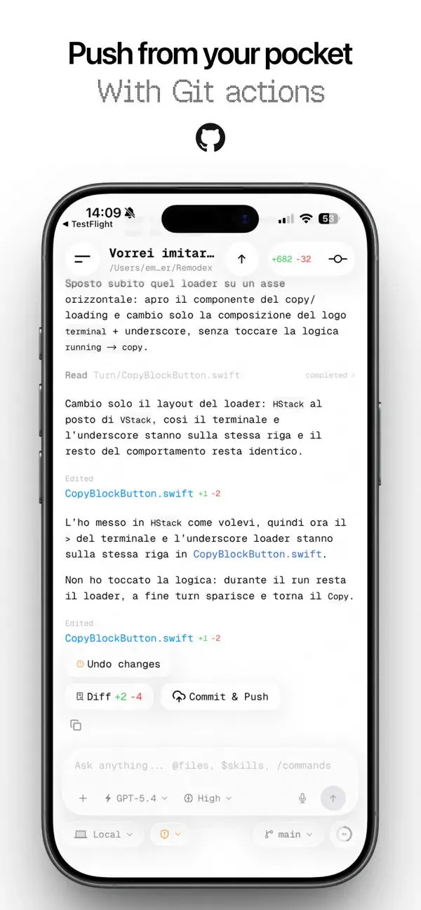 Remodex - Remote AI Coding App Store screenshot 3