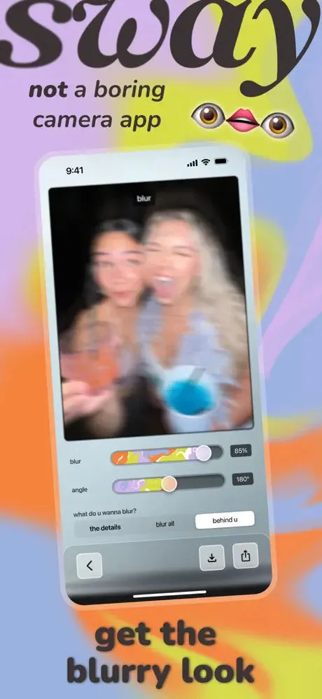 sway ~ blur & vhs trending cam App Store screenshot 1