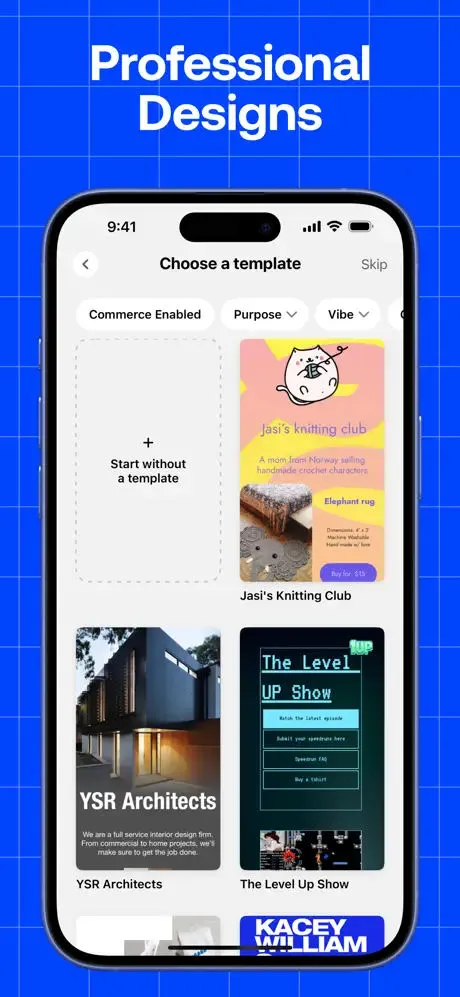 Universe Website Builder App Store screenshot 1