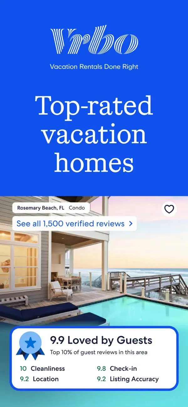 Vrbo Vacation Rentals App Store screenshot 1