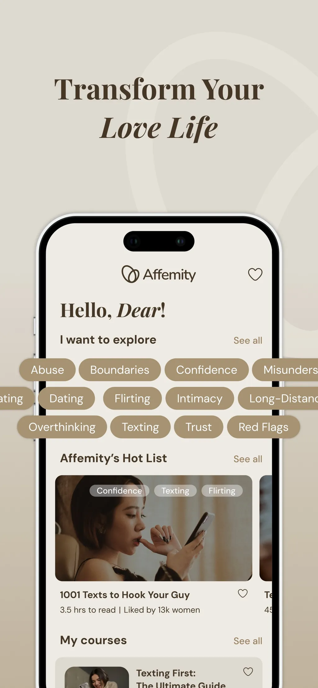 Affemity: Relationship Coach App Store screenshot 1