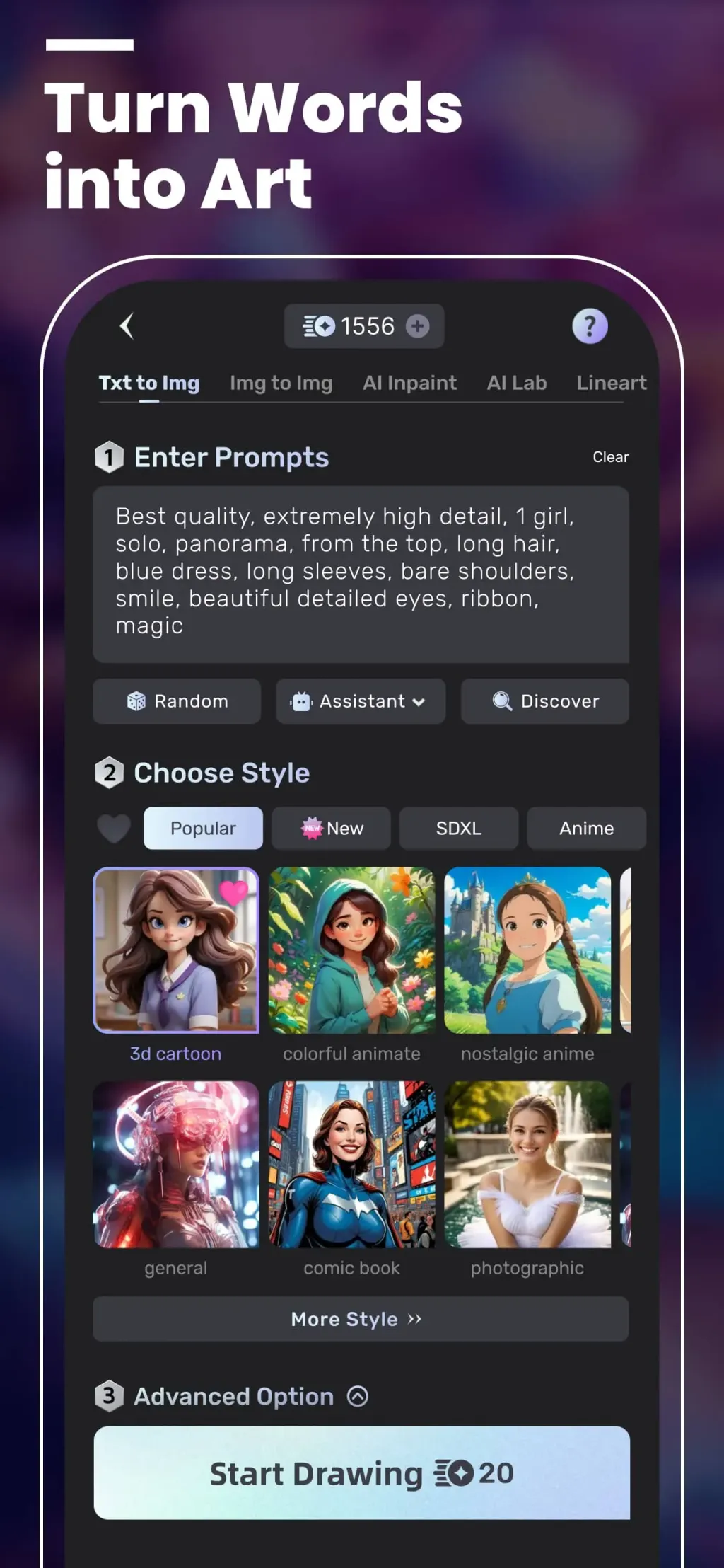 AI Art Generator - UniDream AI App Store screenshot 3