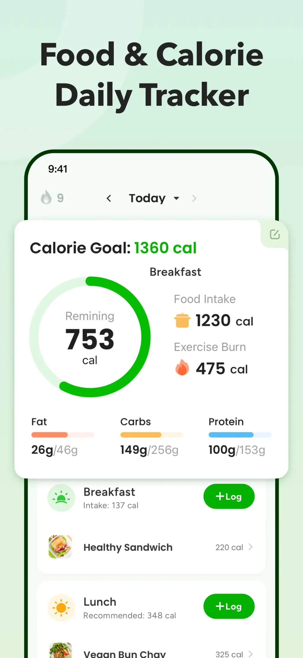 AI Calorie Tracker: CaloCare screenshot 1