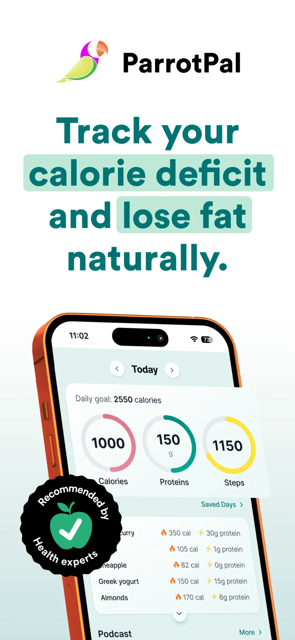 AI Calorie Counter: ParrotPal App Store screenshot 1
