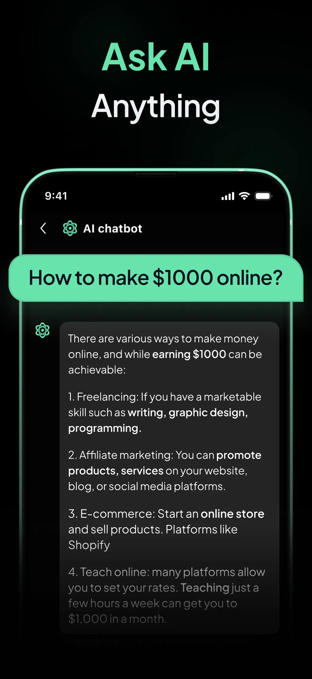 AI Chatbot - Ask Me Anything screenshot 1