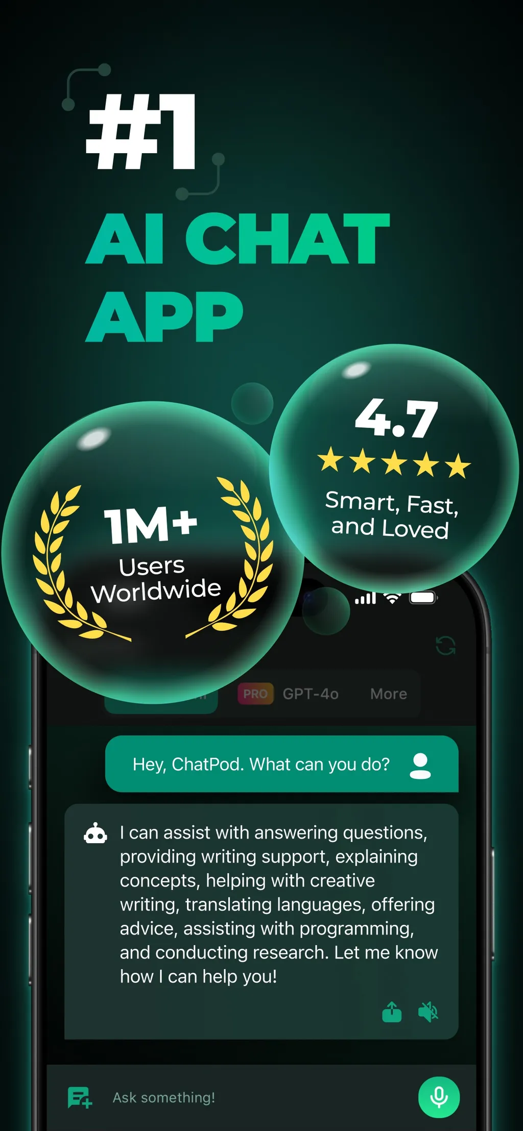 ChatPod - AI Chatbot Assistant screenshot 1