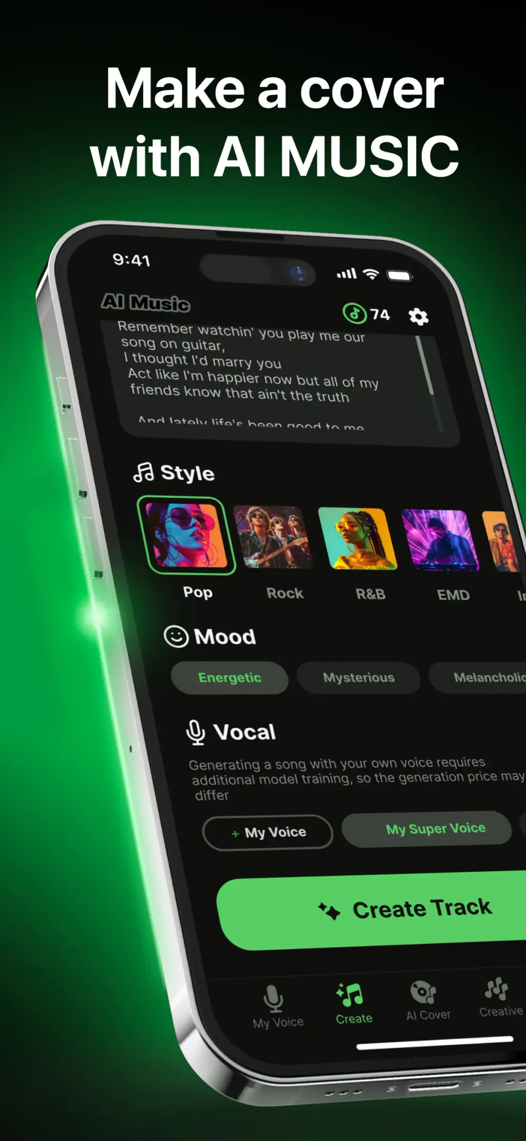 AI Music: Cover & Song Maker App Store screenshot 1