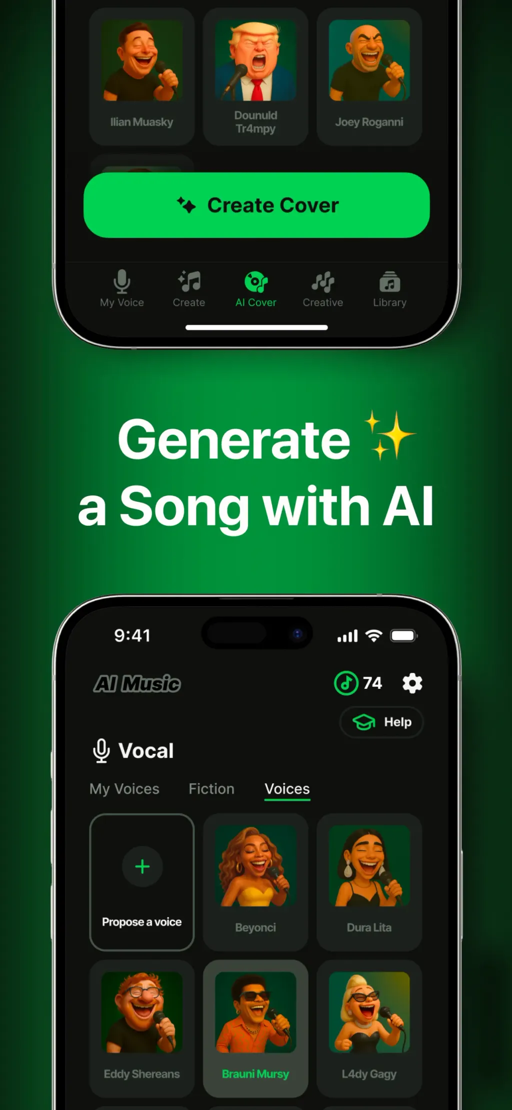 AI Music: Cover & Song Maker App Store screenshot 4