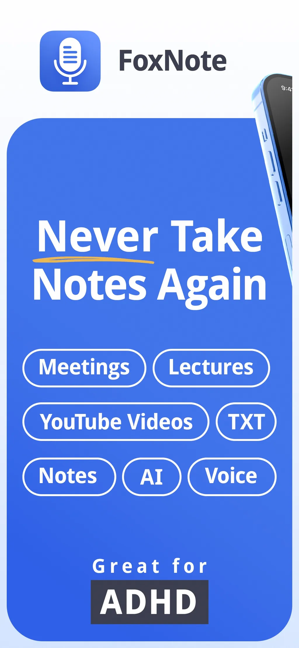 FoxNote - AI Note Taker screenshot 1