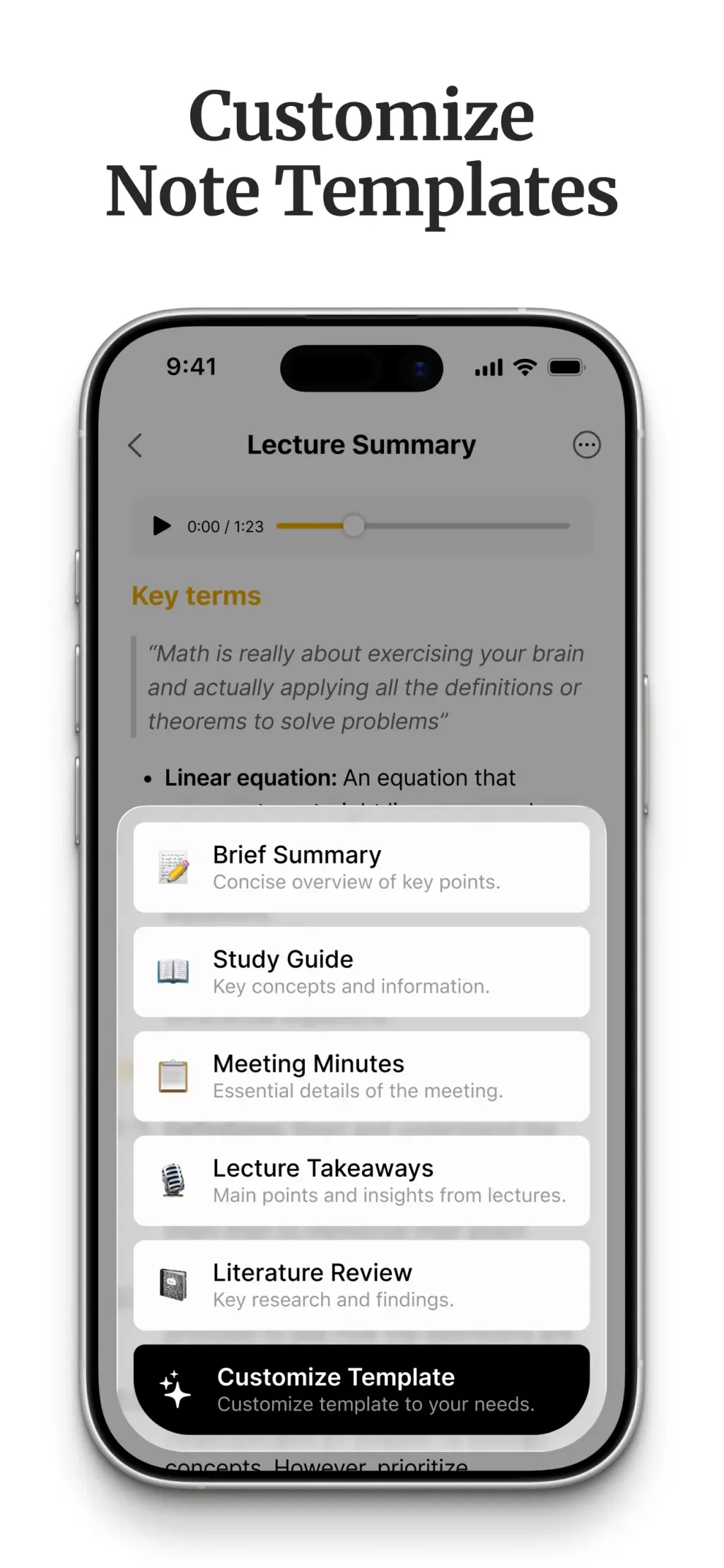 HyNote: AI Note Taker, Summary App Store screenshot 4