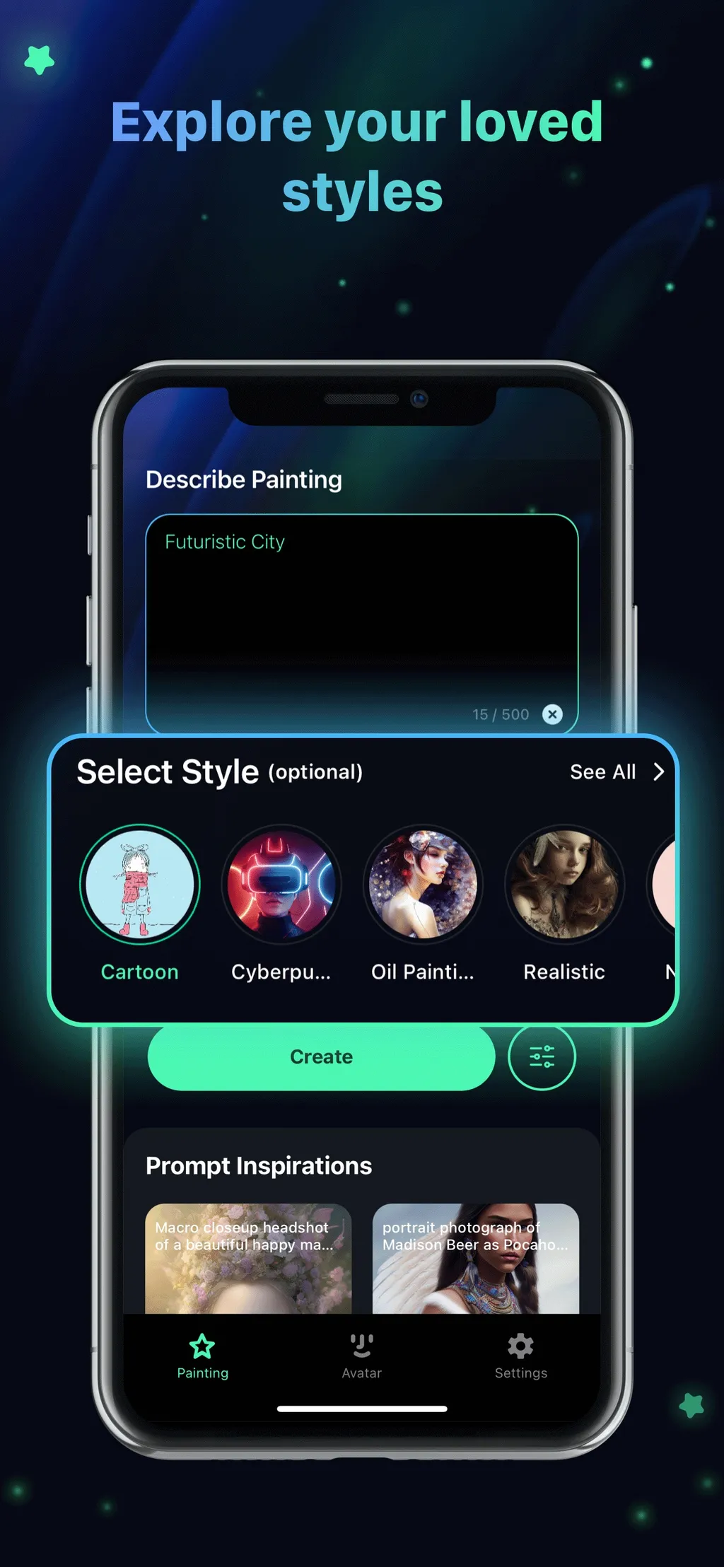 AI Painting: Generate Art Girl App Store screenshot 5