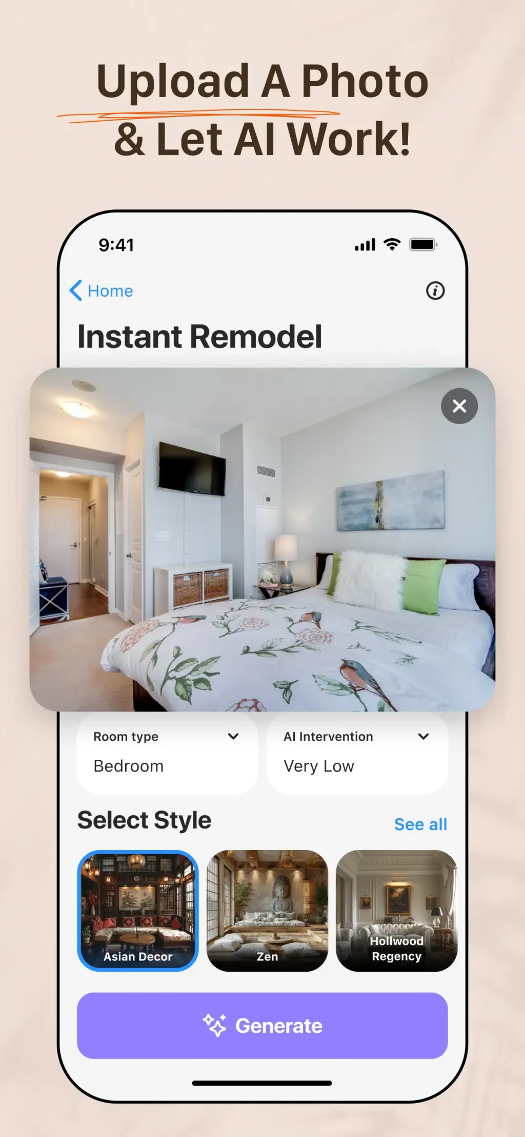 AI Remodel — Interior Design App Store screenshot 1