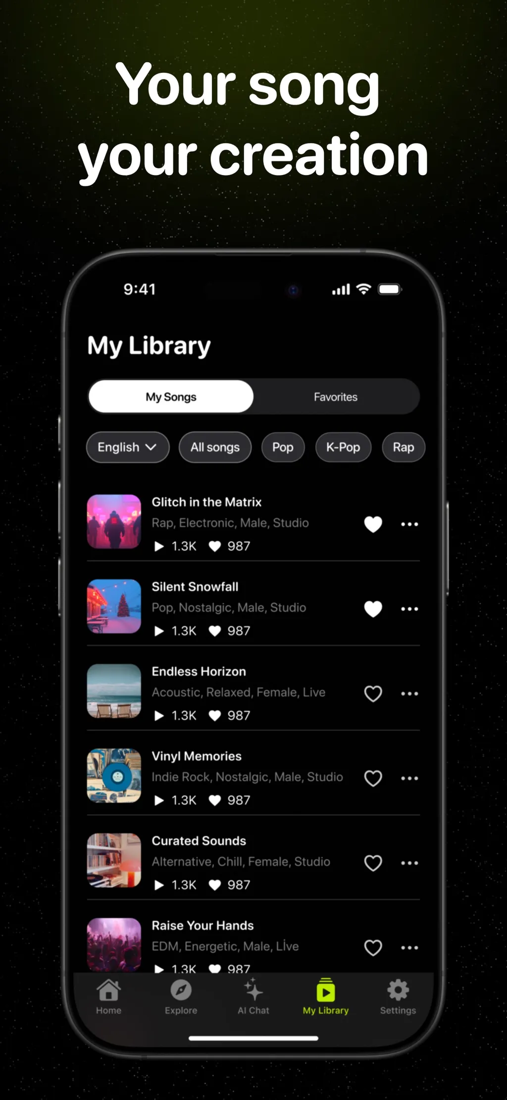 Song AI: AI Music Generator App Store screenshot 5