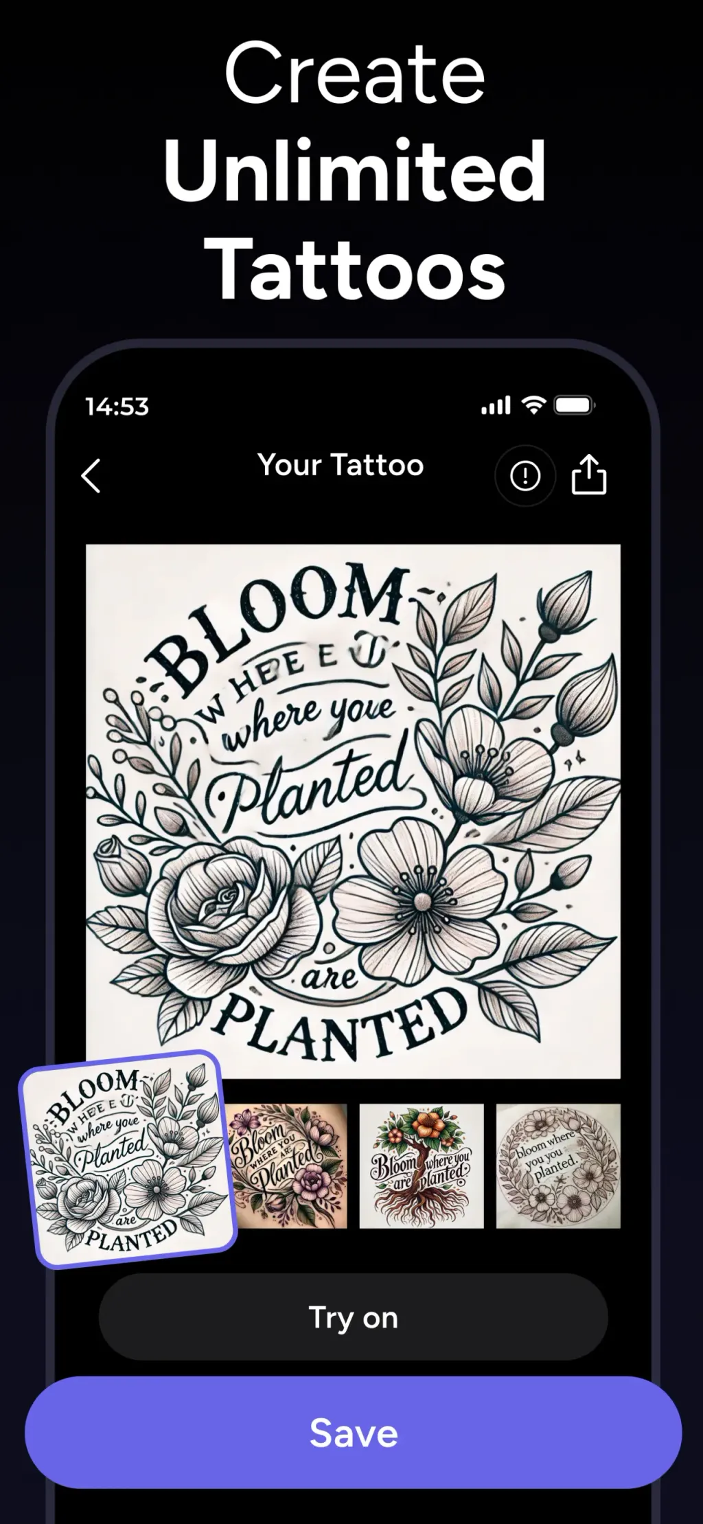 AI Tattoo Generator - InkLab App Store screenshot 4