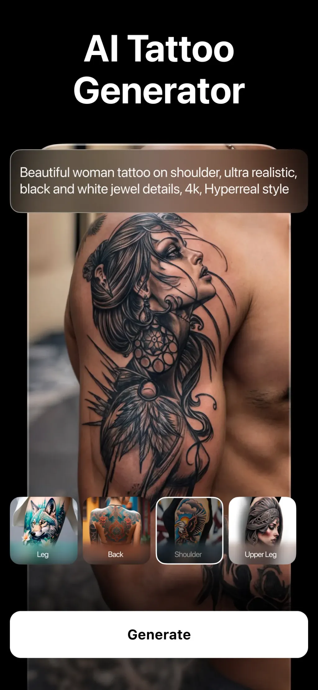 AI Tattoo Generator Maker App Store screenshot 1