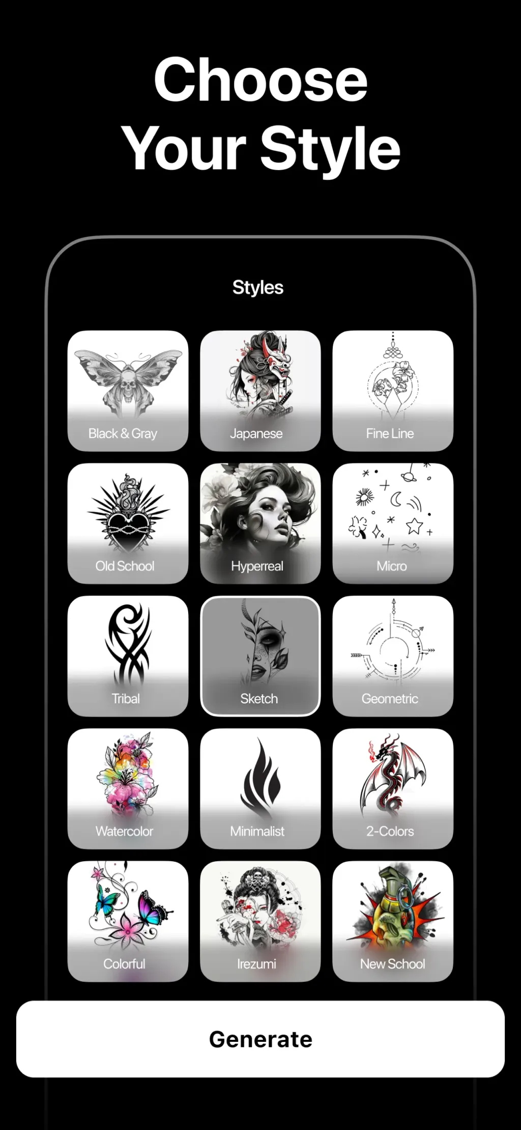 AI Tattoo Generator Maker App Store screenshot 6