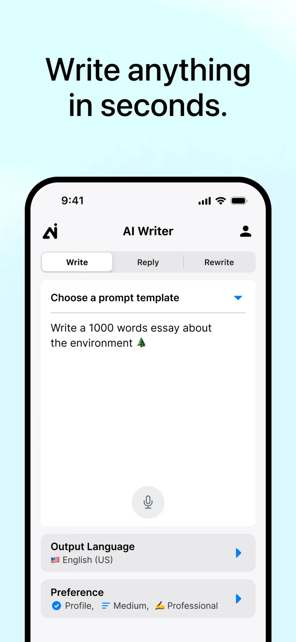 AI Writer: Email Letter Essay App Store screenshot 2