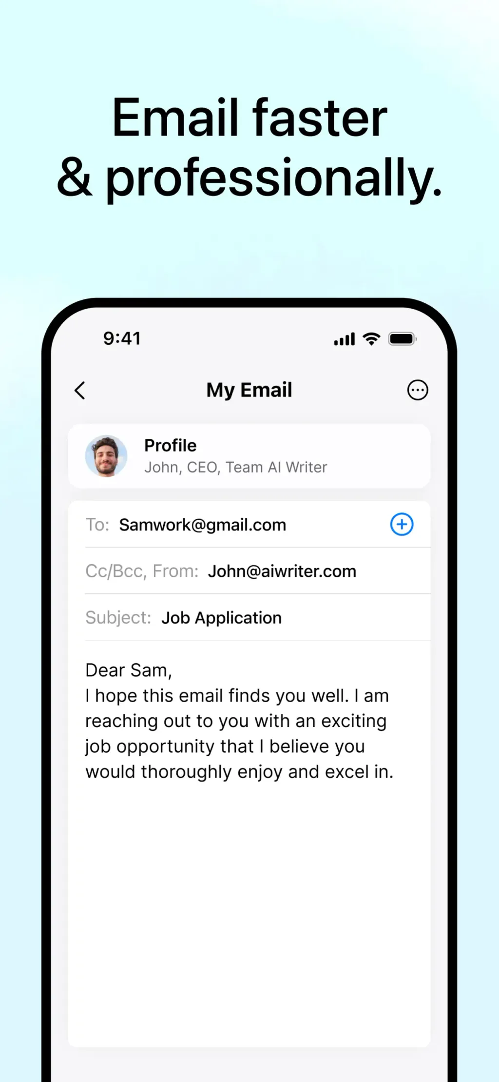 AI Writer: Email Letter Essay App Store screenshot 5