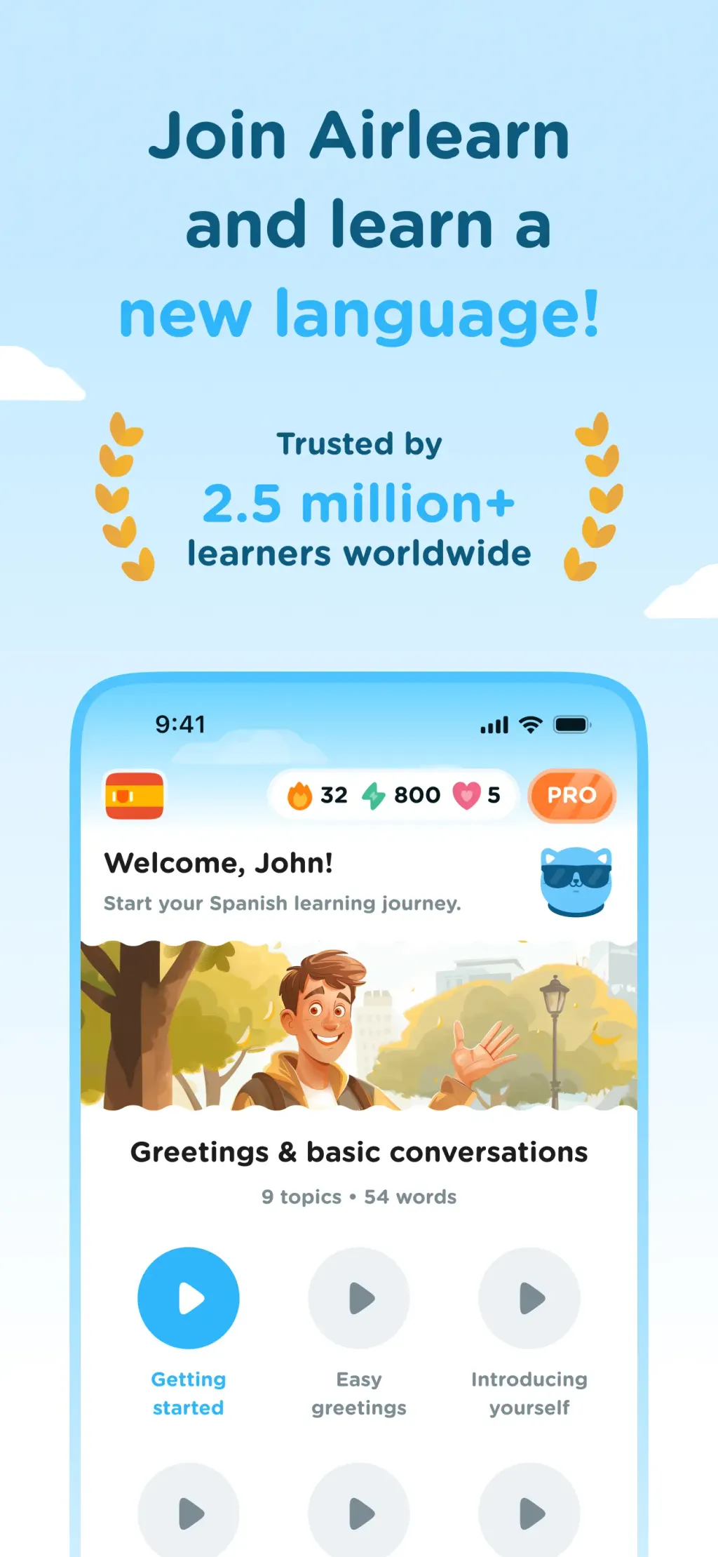 Airlearn - Language Learning App Store screenshot 1