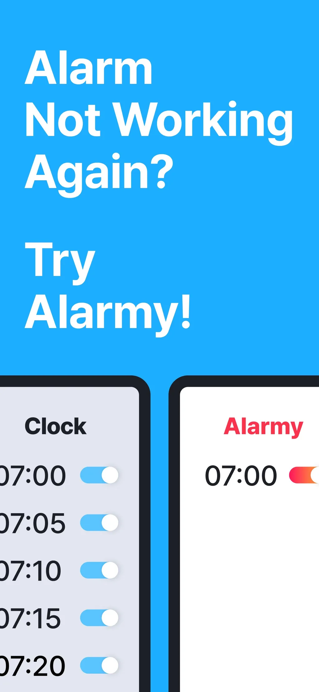 Alarmy - Loud alarm clock screenshot 1