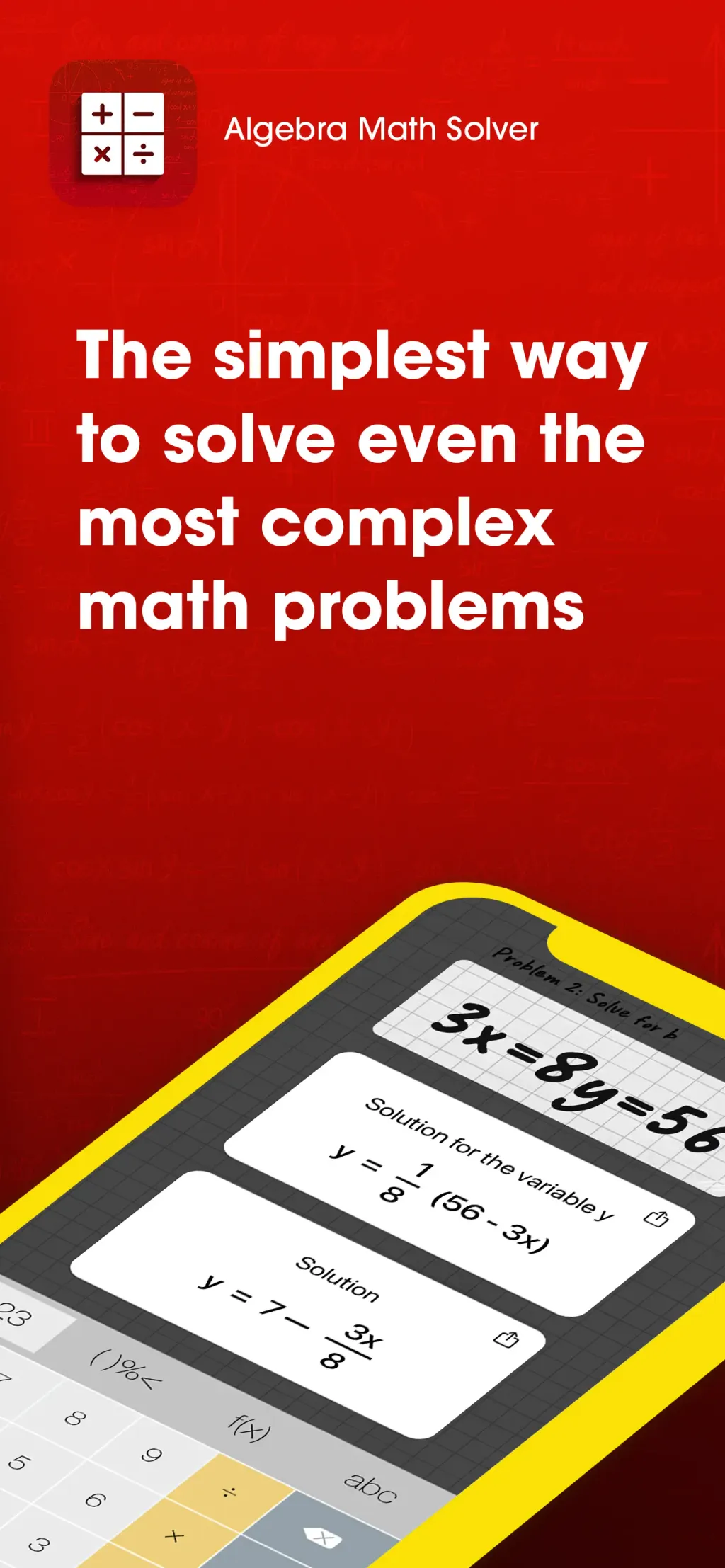 Algebra Math Solver App Store screenshot 1