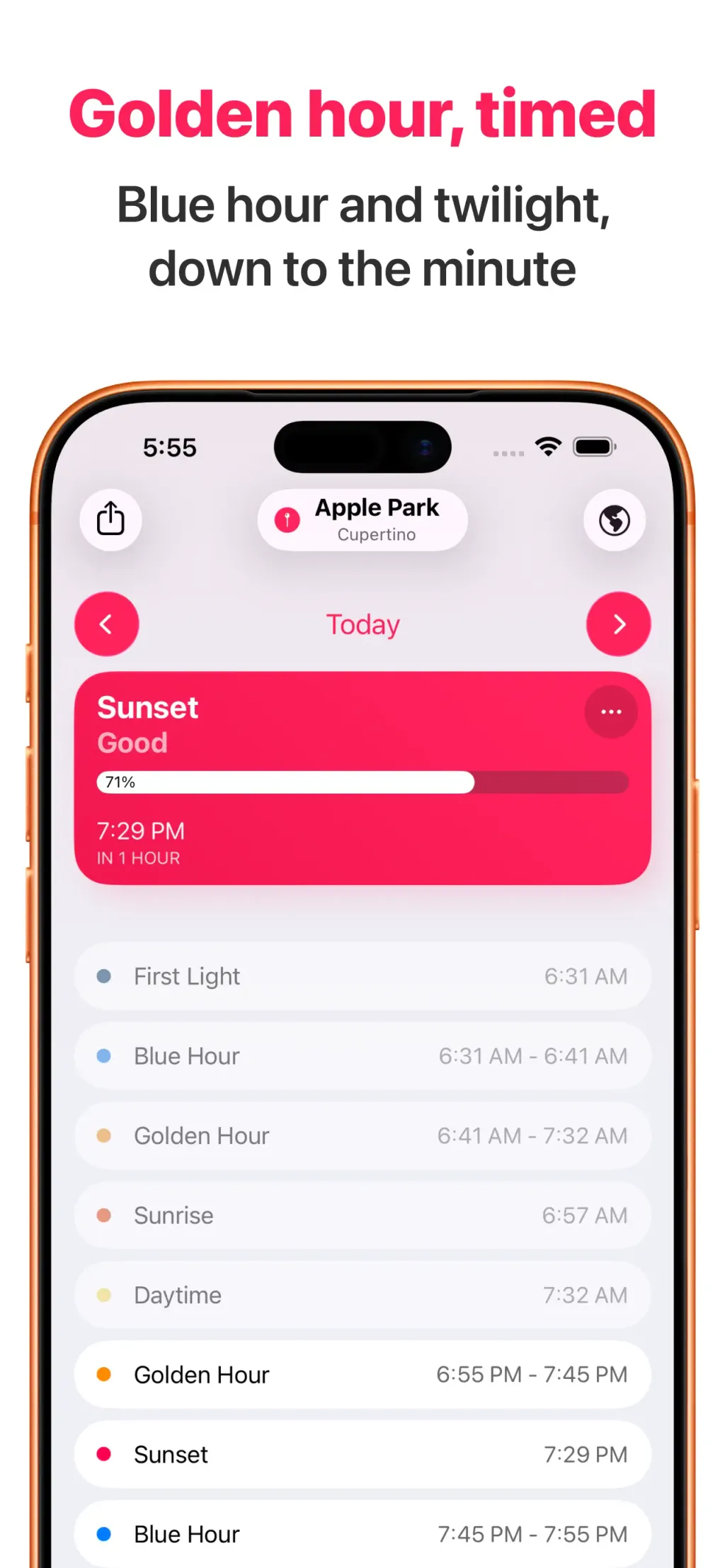 Alpenglow: Sunset Forecast App Store screenshot 3