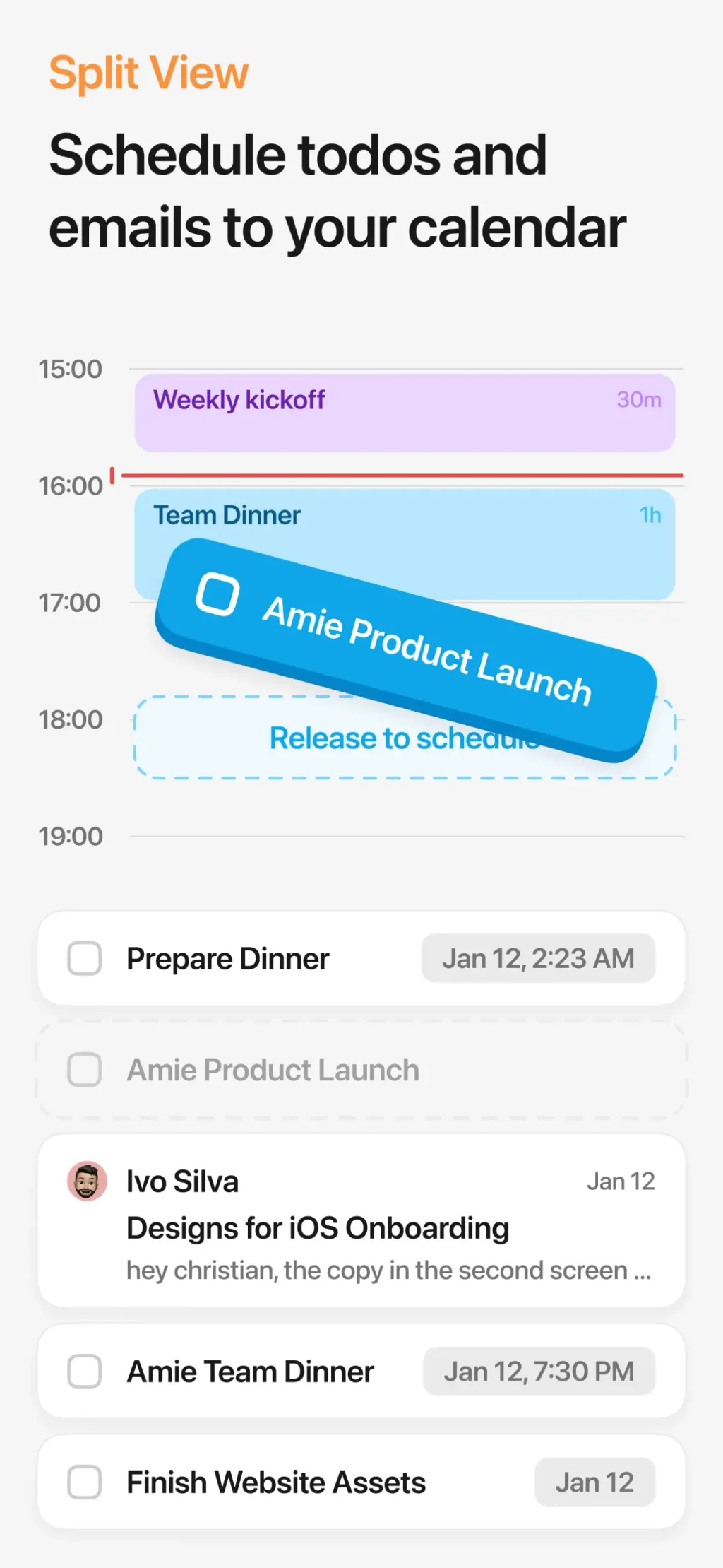 Amie - Todos, calendar App Store screenshot 1
