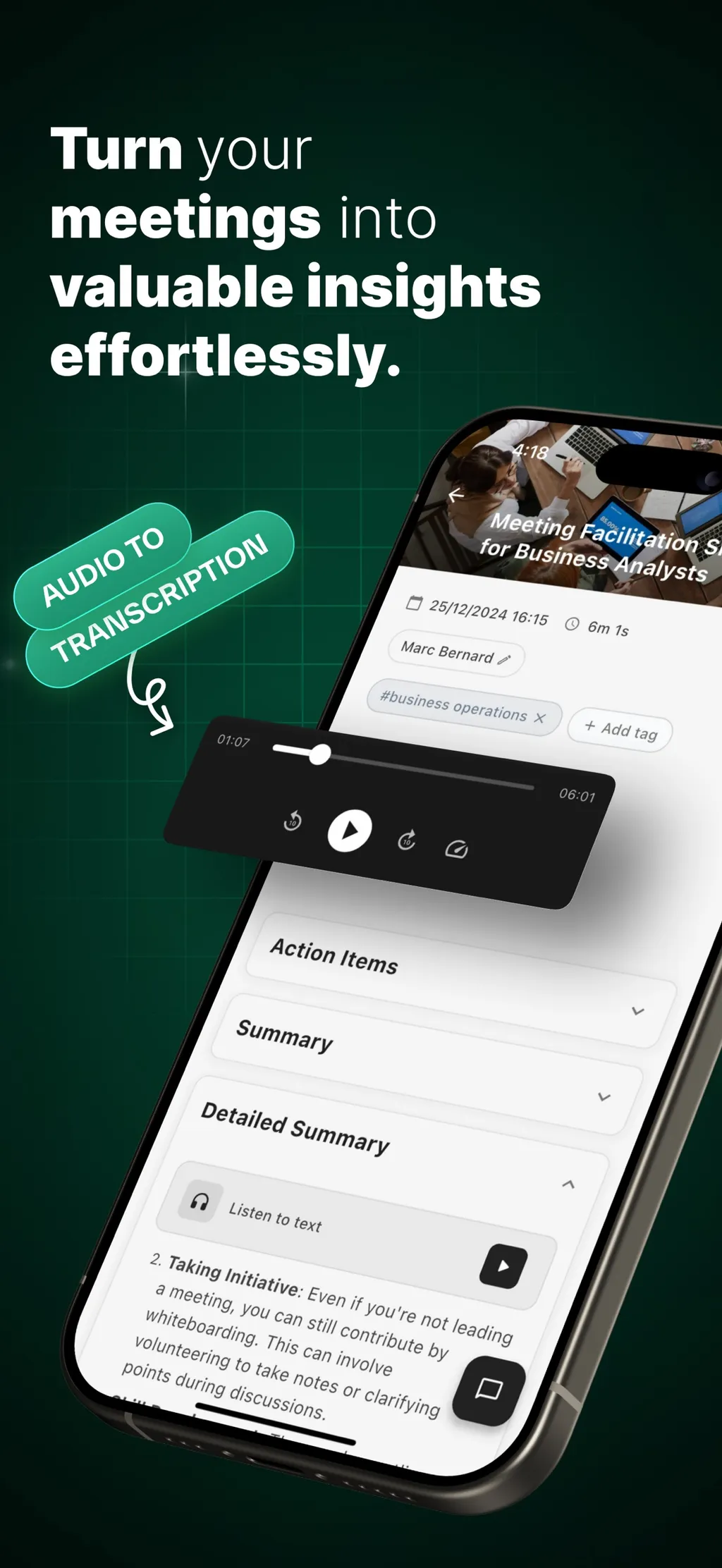 Anotar: Work Meeting Recorder App Store screenshot 1