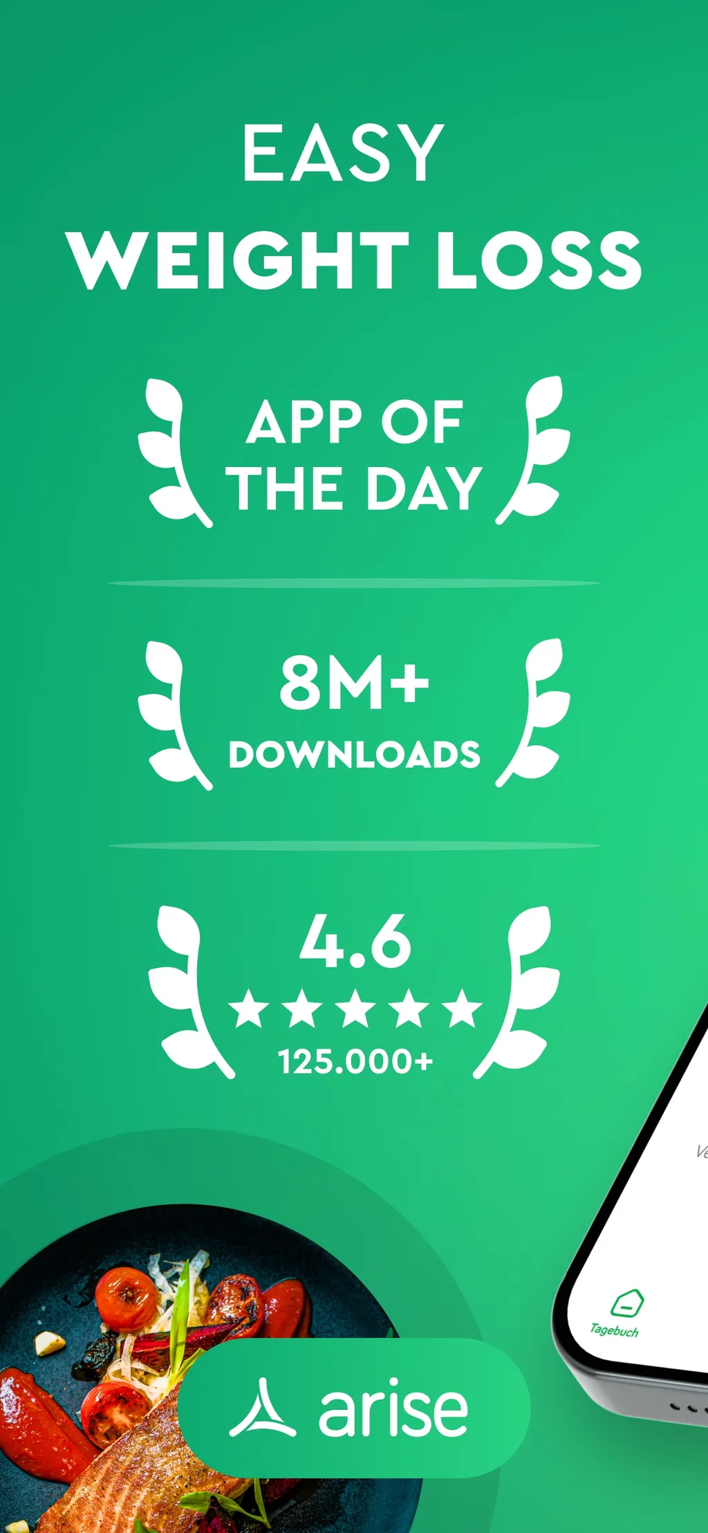 Arise: AI Food Calorie Counter App Store screenshot 1