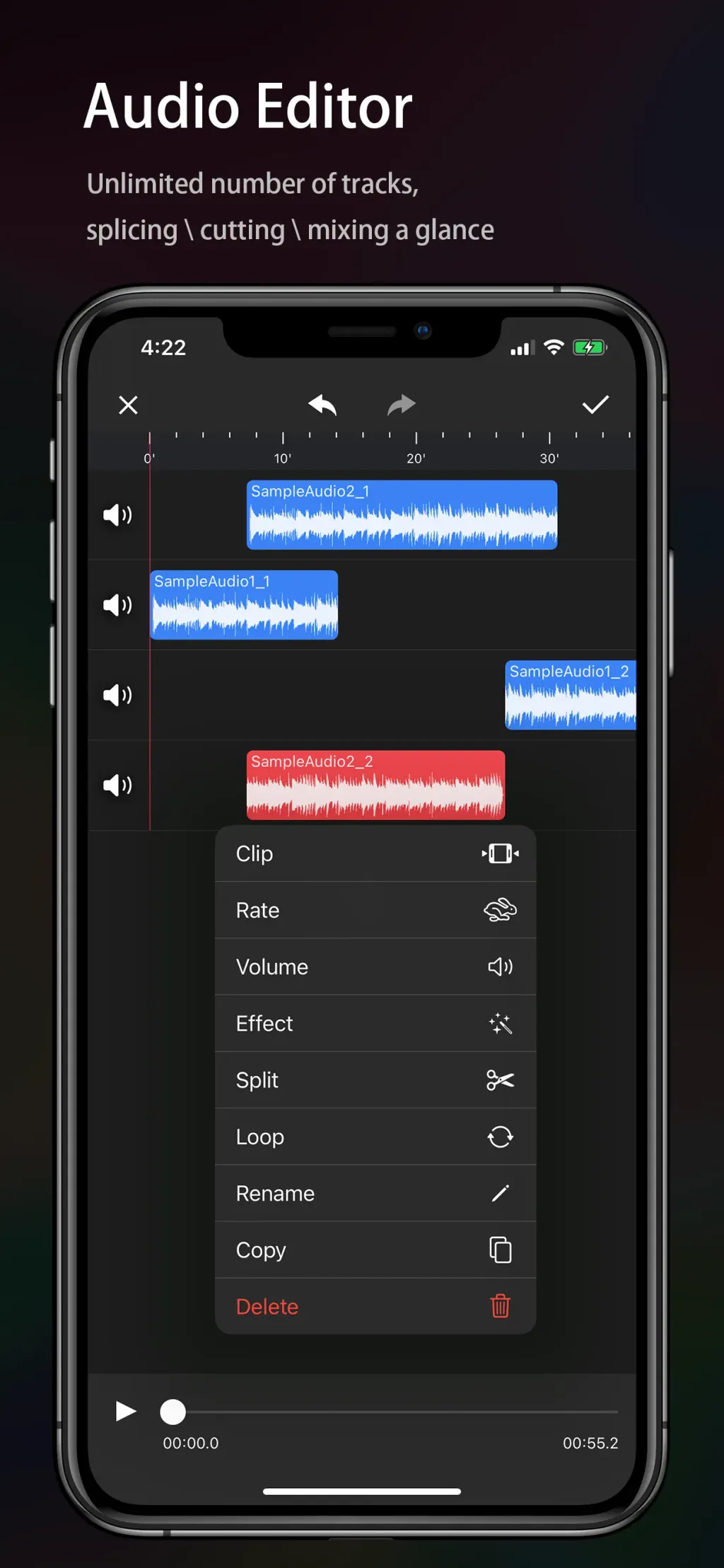 Audio Editor - Music editor screenshot 1