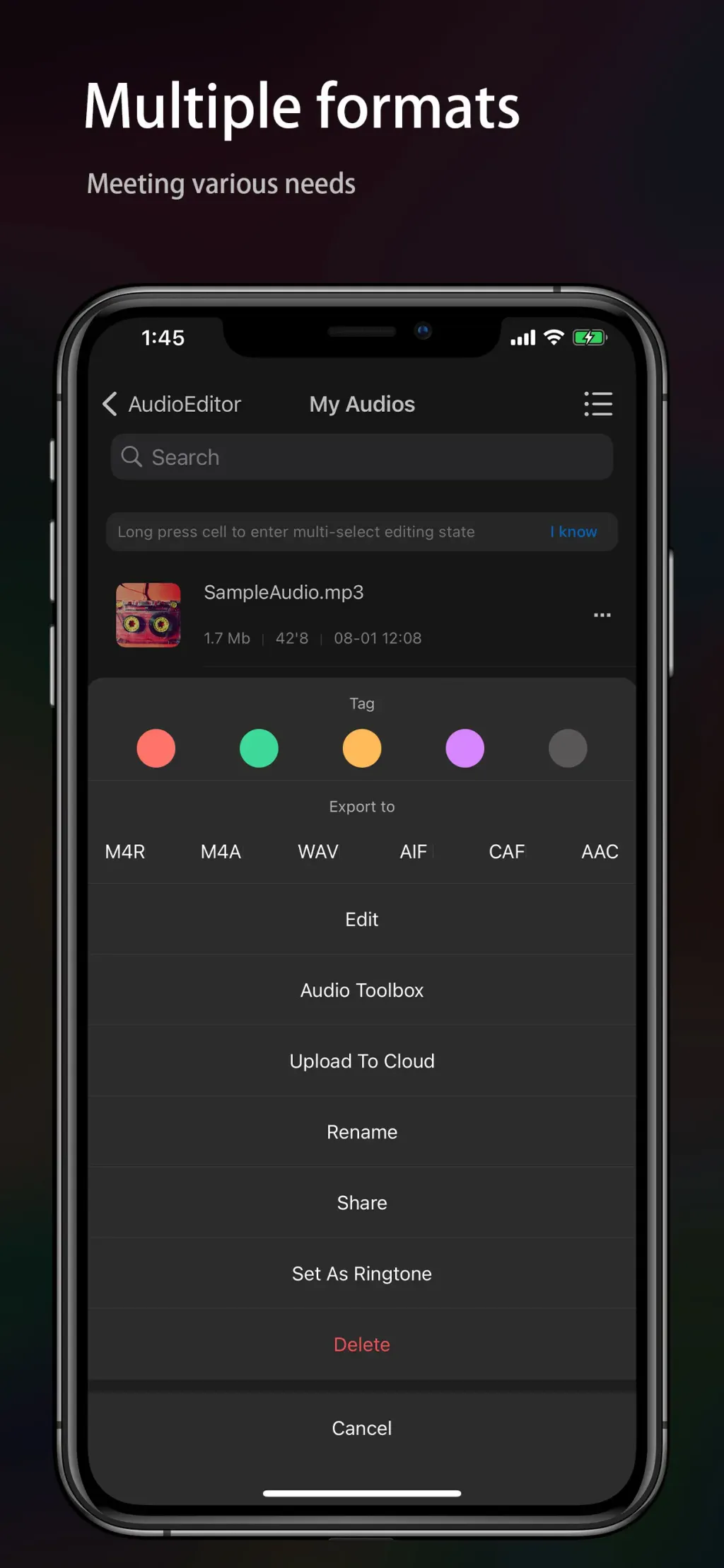 Audio Editor - Music editor App Store screenshot 7
