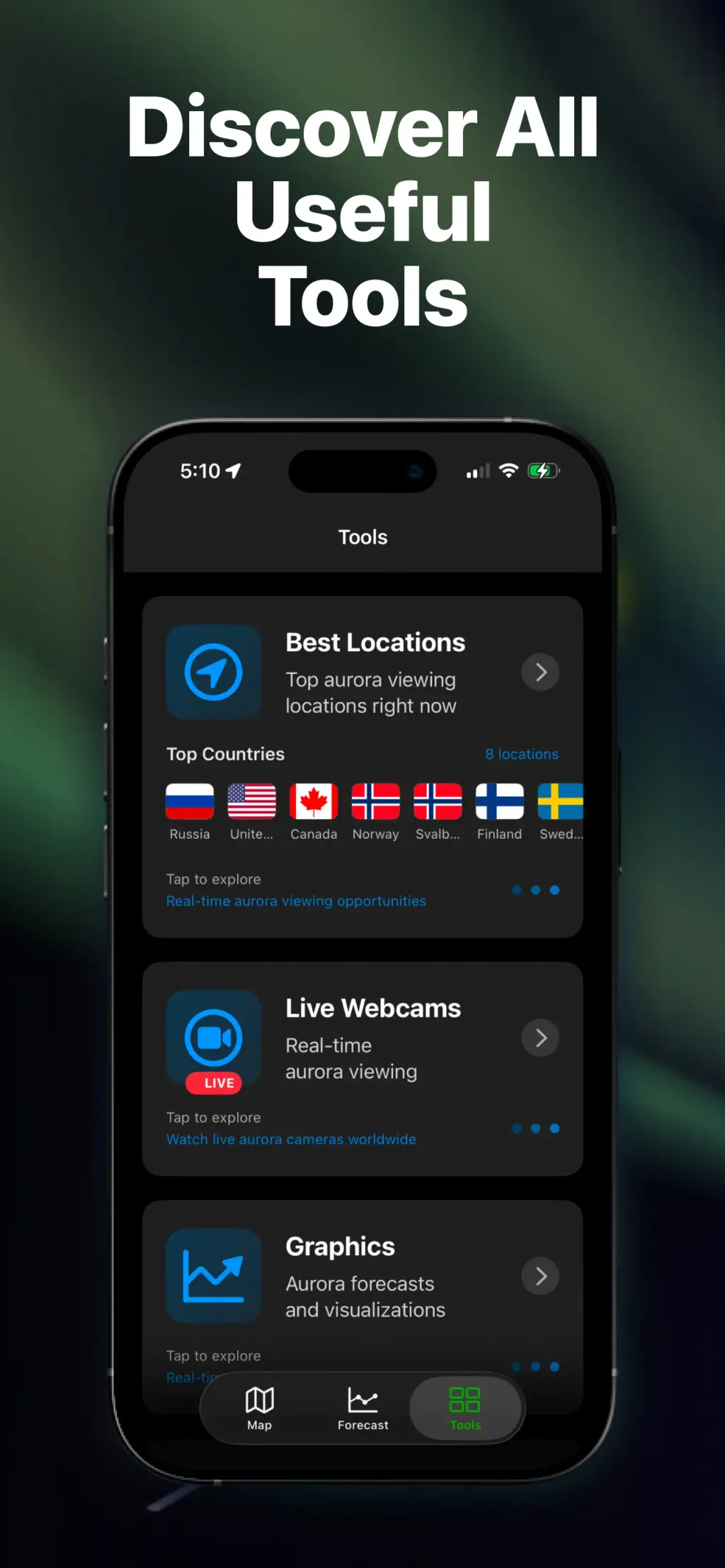 Aurora Forecast - Borealis Map screenshot 5