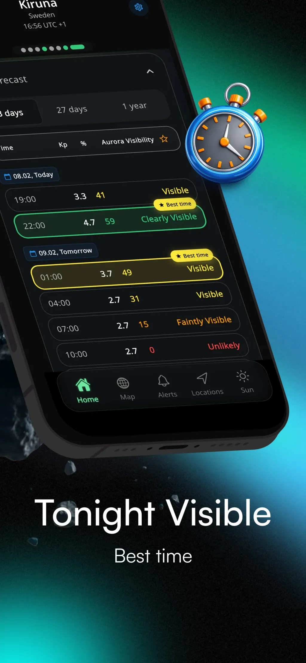 Aurora Forecast Map – AuroraMe screenshot 2