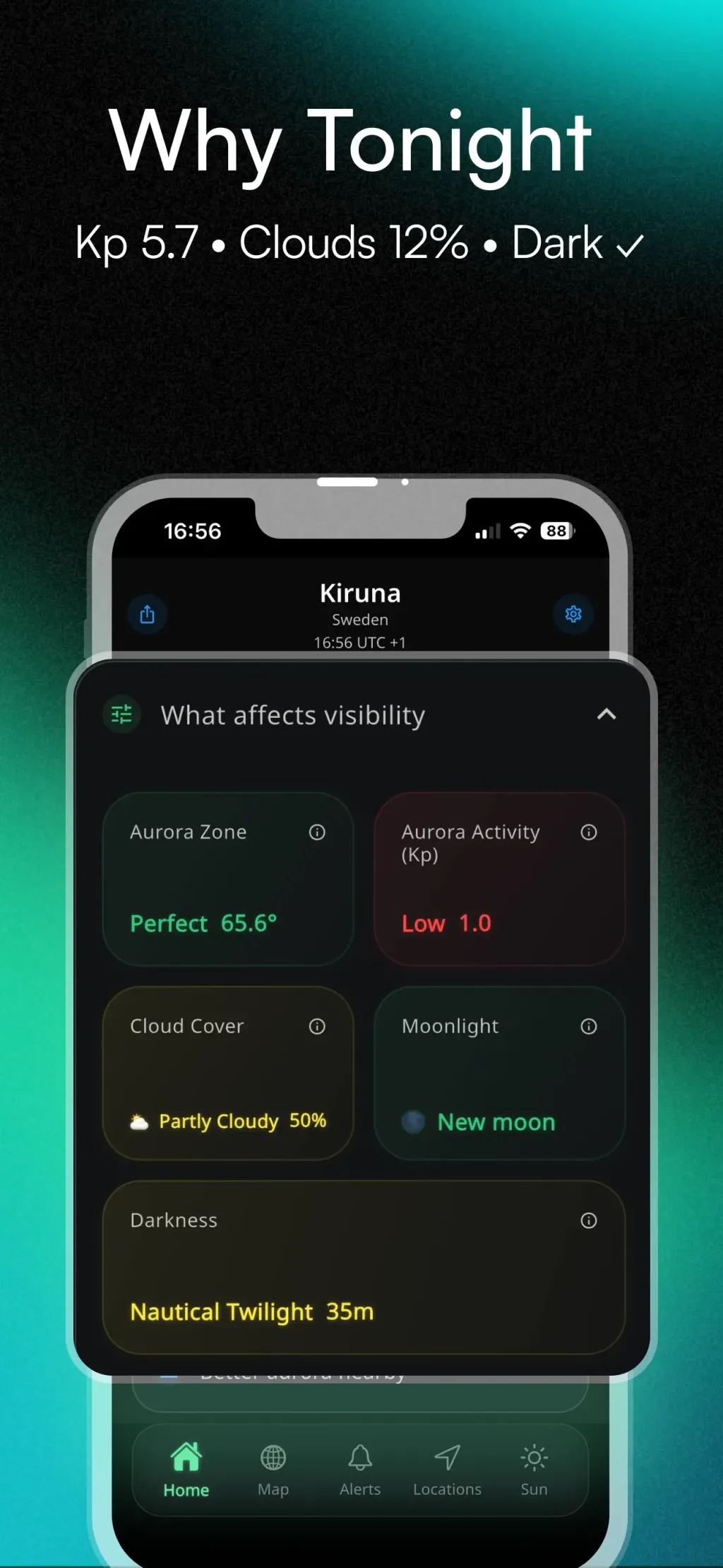 Aurora Forecast Map – AuroraMe screenshot 4