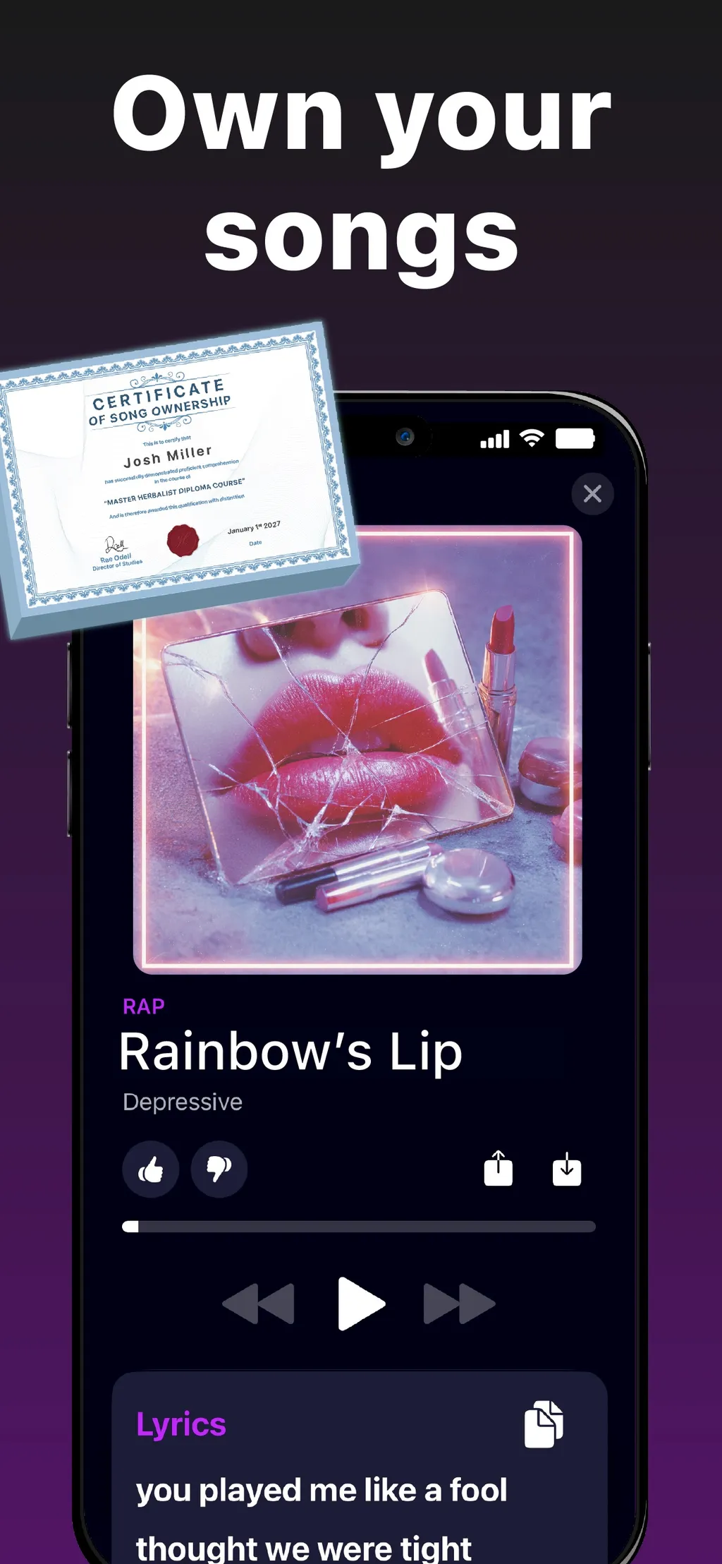 Banger: AI Music Generator App Store screenshot 6