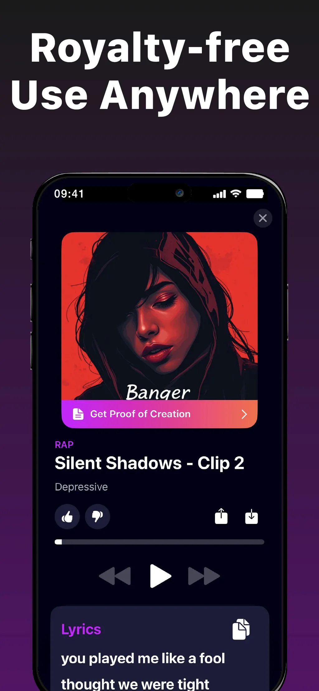 Banger: AI Music Generator App Store screenshot 7