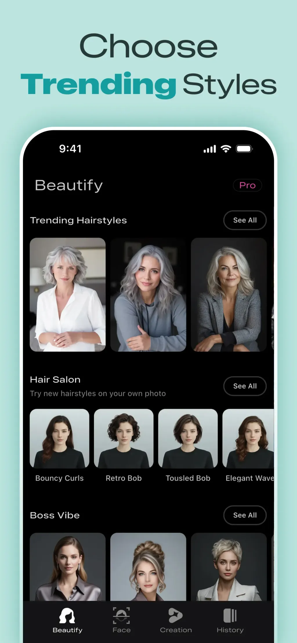 Beautify - Hairstyle Try On screenshot 2