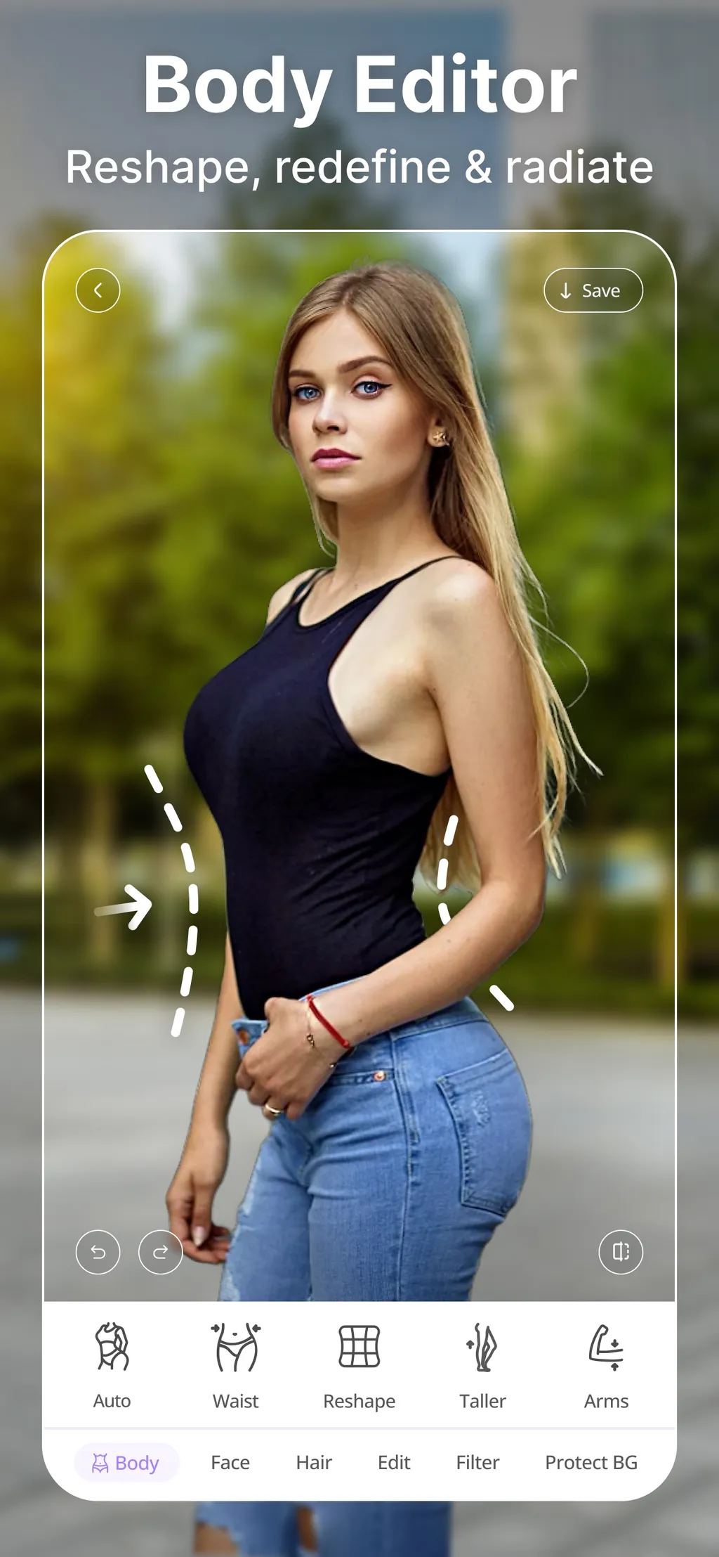 BeautyUp-AI Face & Body Editor App Store screenshot 1