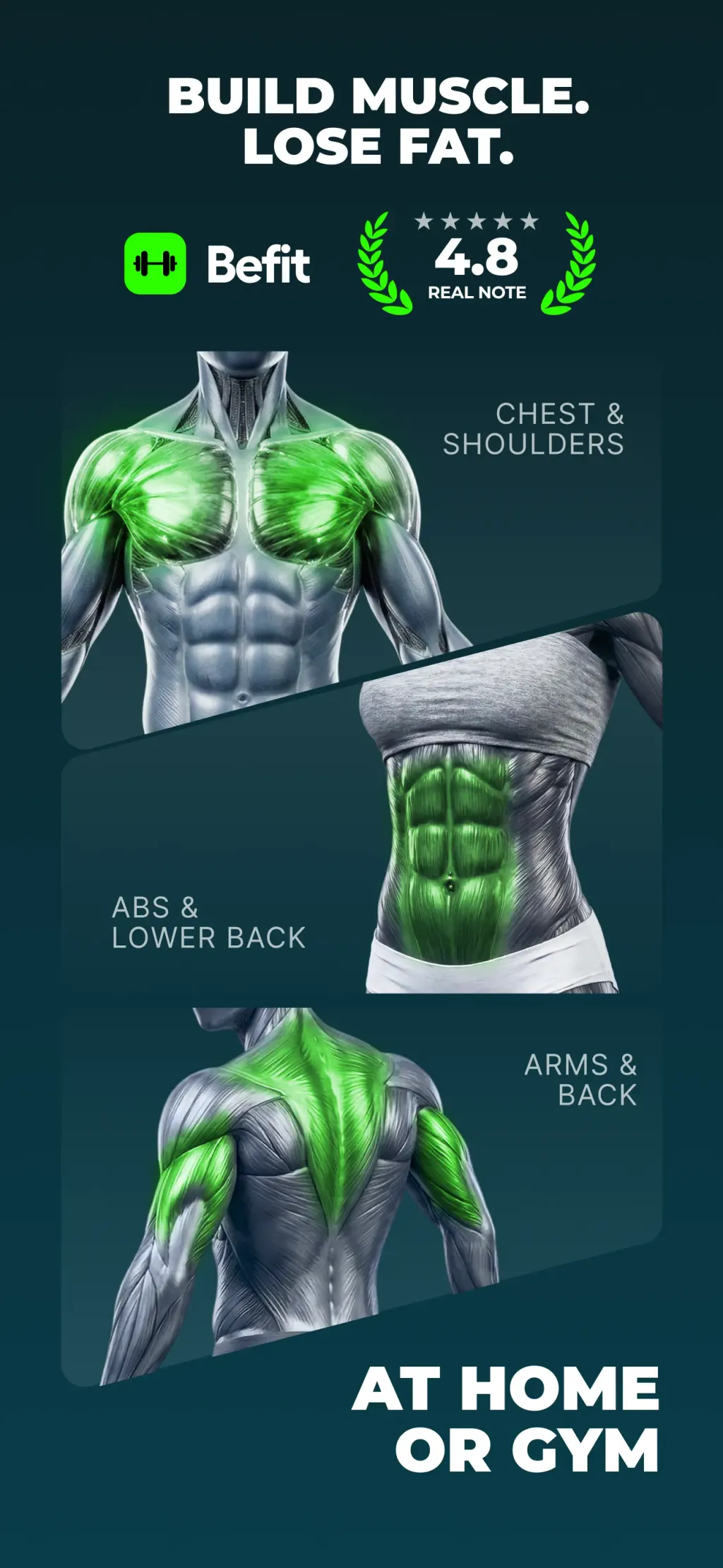 Befit: Gym & Home Workout Plan App Store screenshot 2