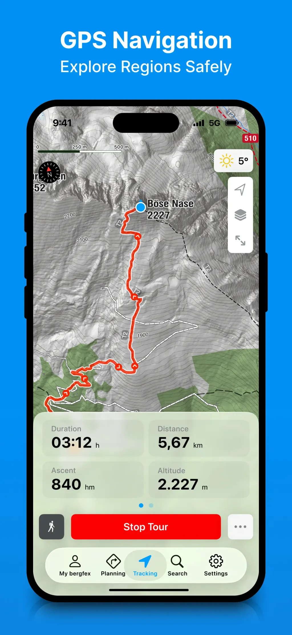 bergfex: Hiking & Tracking App Store screenshot 2