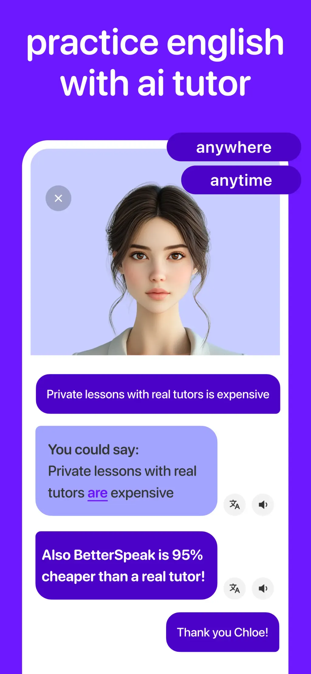 BetterSpeak: AI Language Tutor App Store screenshot 3