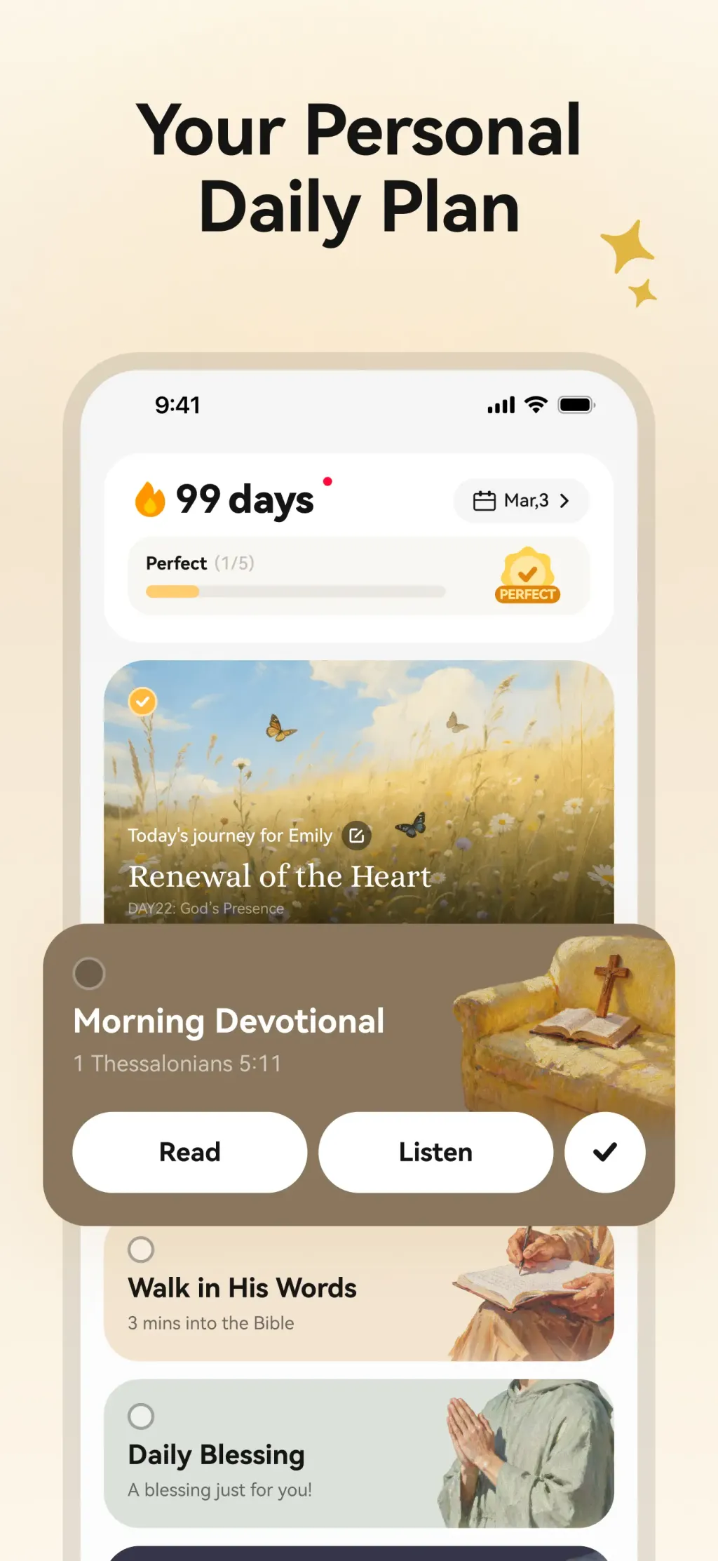 Blessed - Daily Verse & Prayer App Store screenshot 3