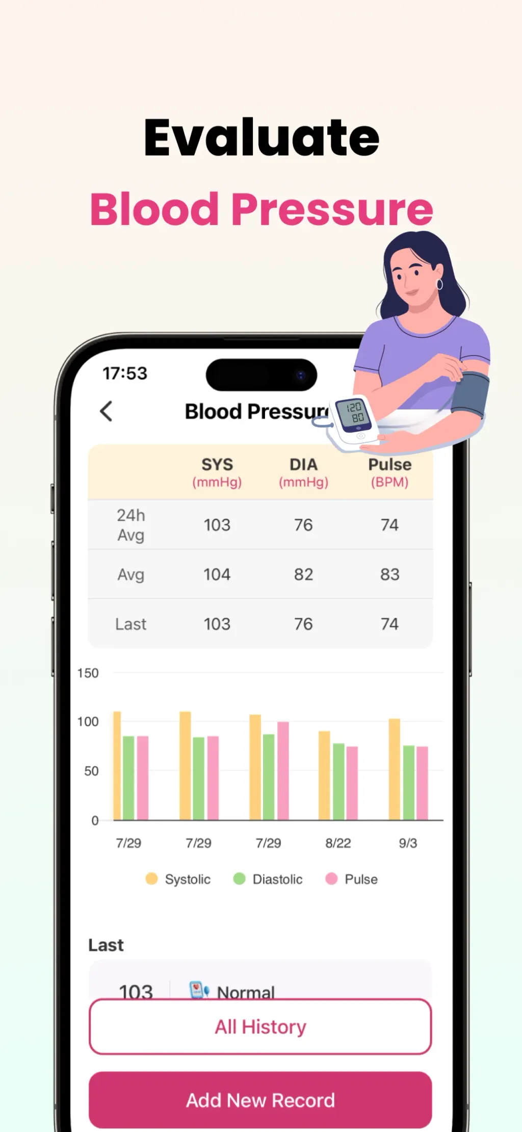 Blood Pressure-Monitor Tracker App Store screenshot 3