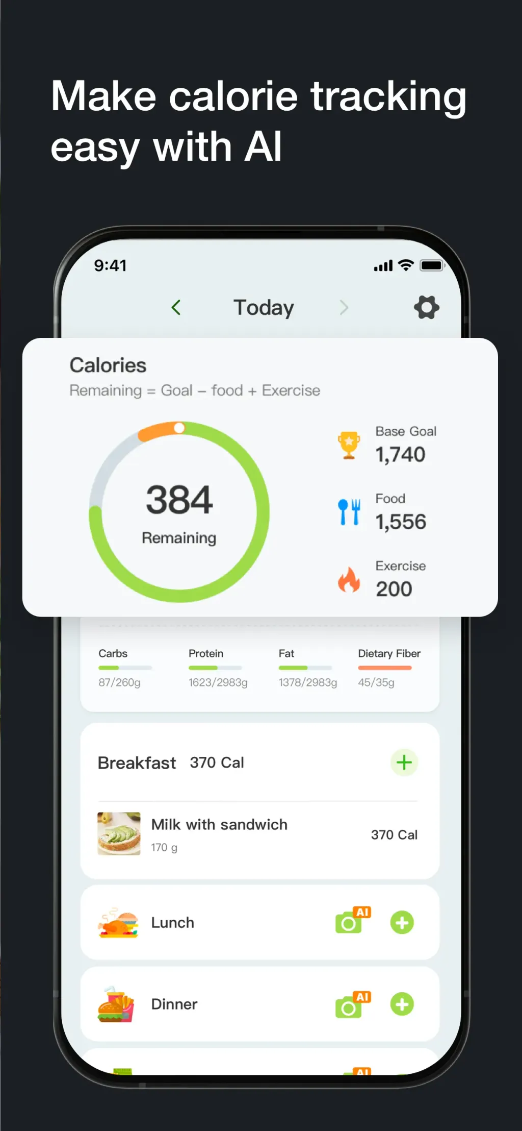 Cal Scanner AI Calorie Tracker App Store screenshot 1