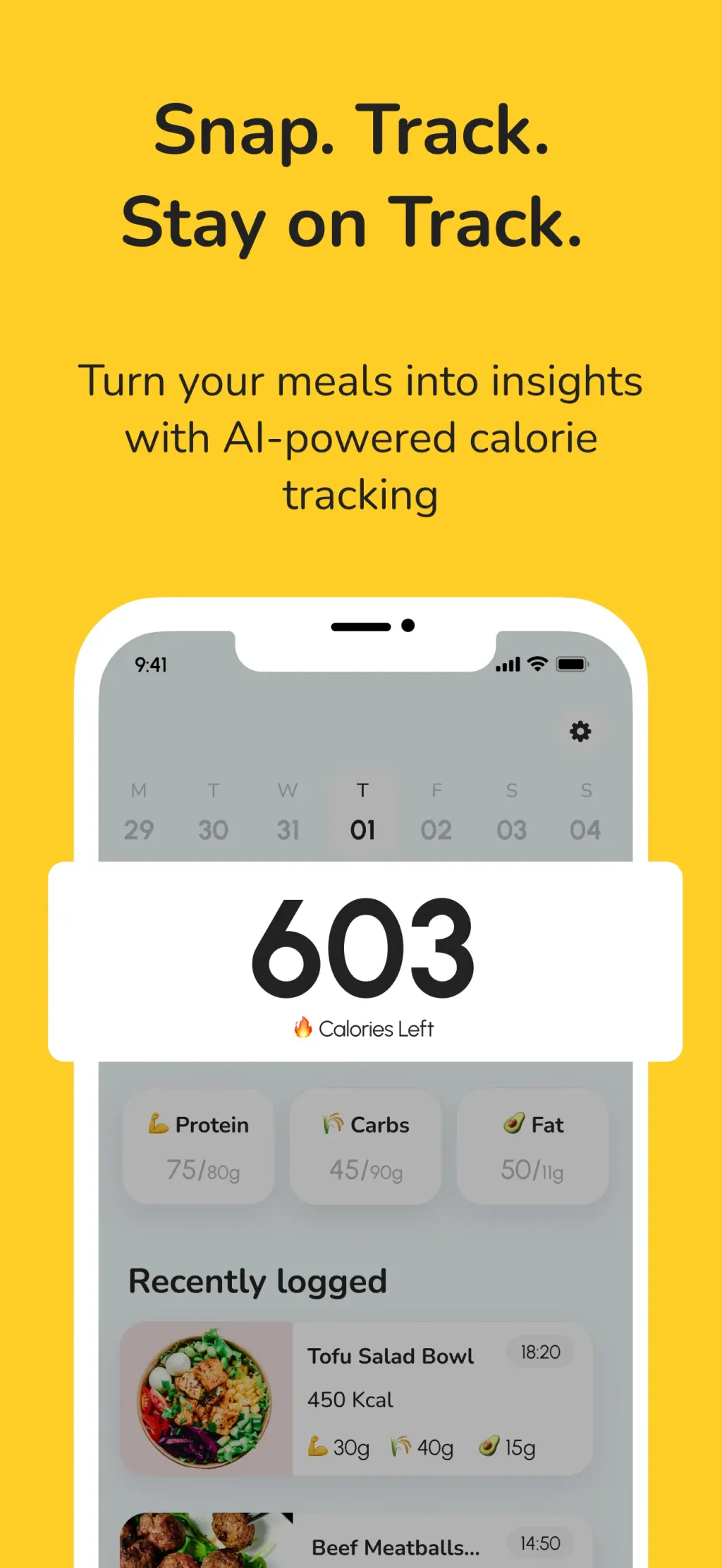 CalCountAI: Calorie Tracking App Store screenshot 1