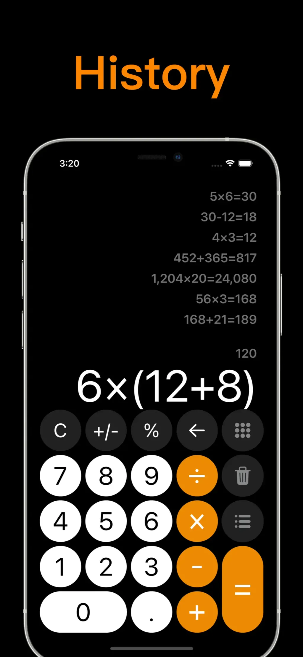 Calculator with History + screenshot 3