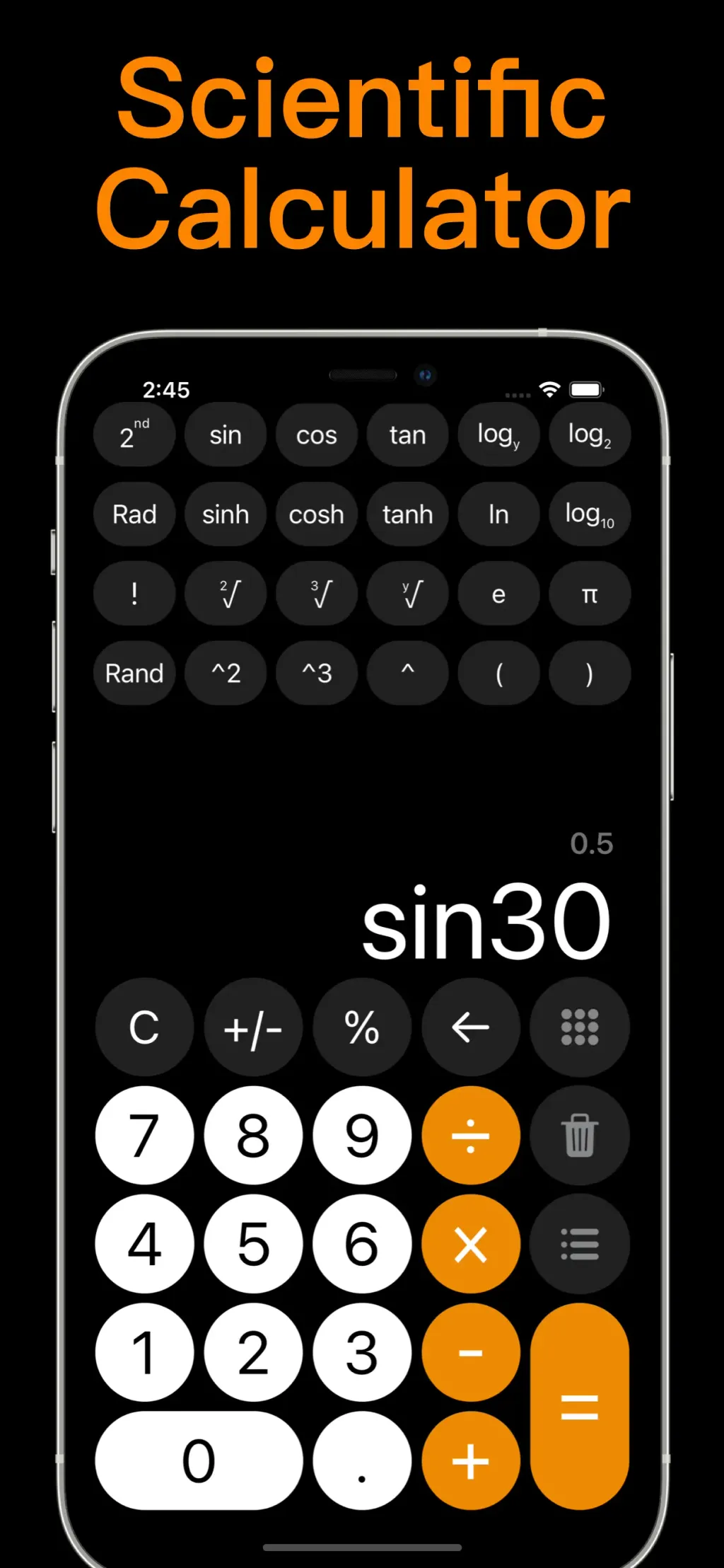 Calculator with History + screenshot 1