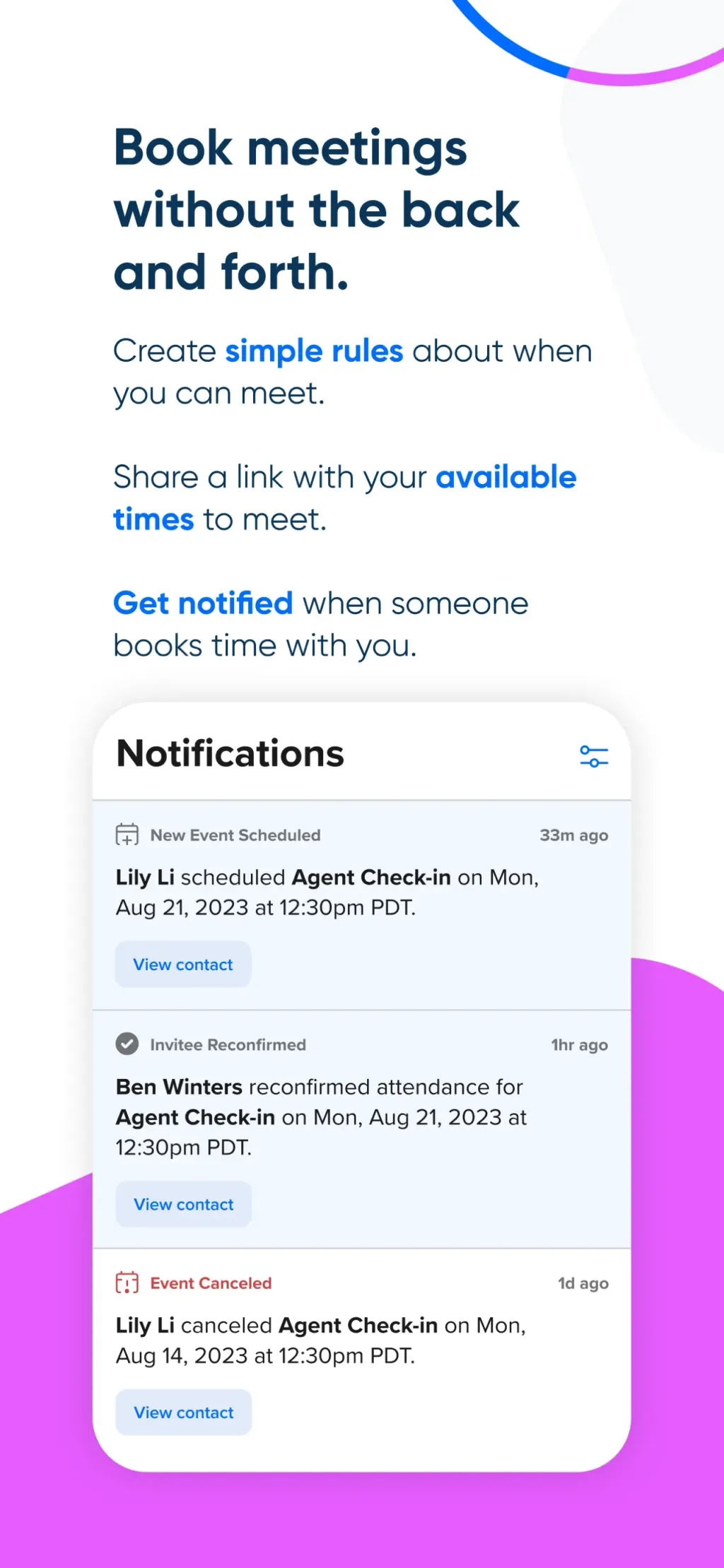 Calendly Mobile App Store screenshot 2