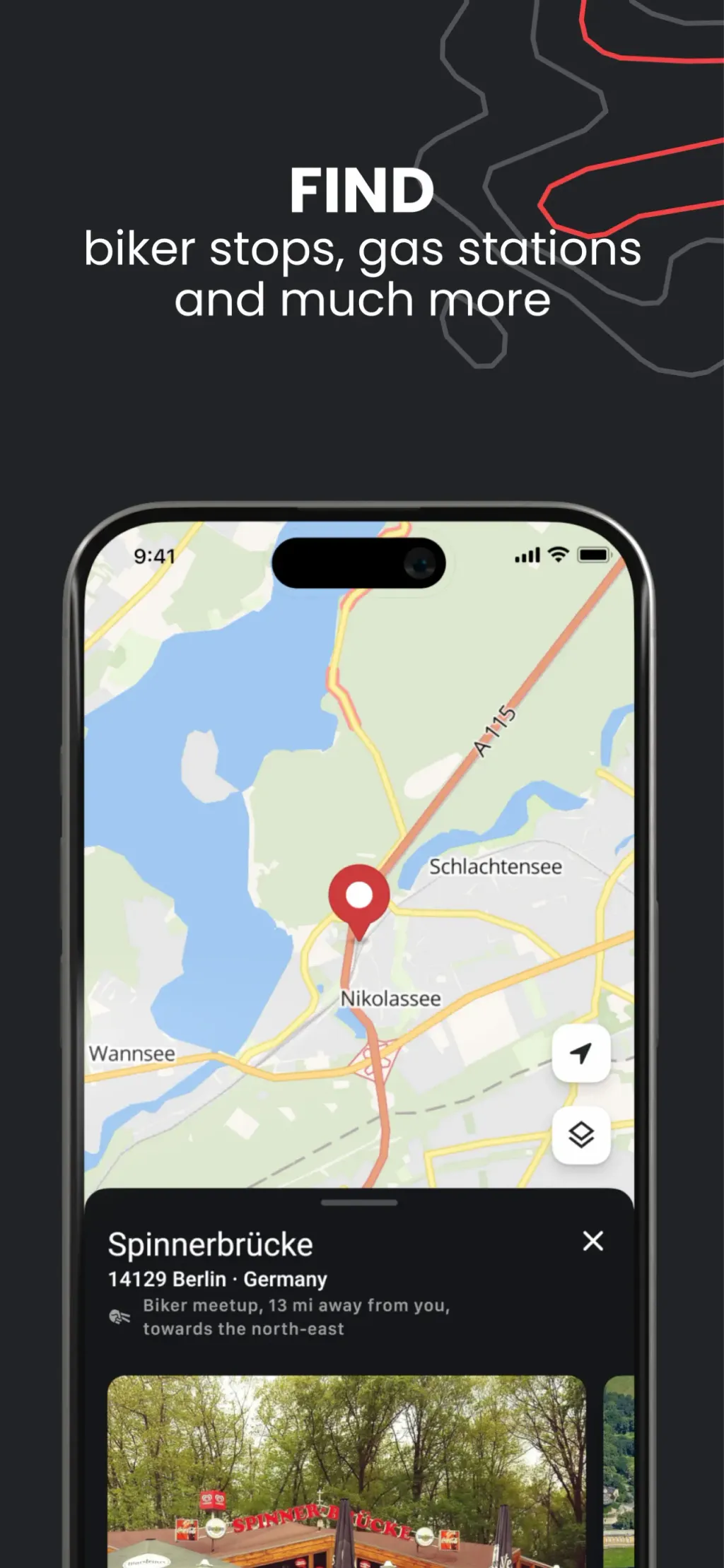 calimoto motorcycle navigation screenshot 1