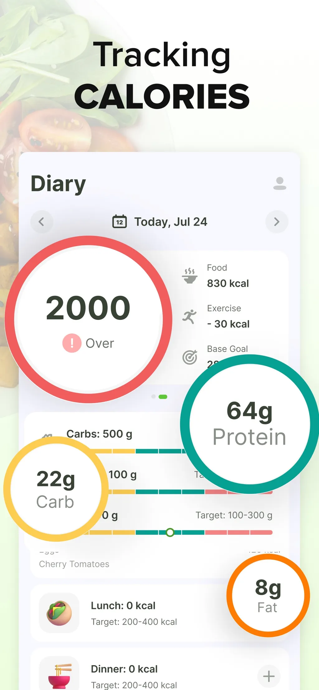 Calorie Counter: Food Tracker App Store screenshot 1